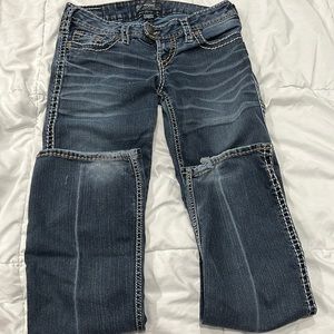 Low rise boot cut jeans!